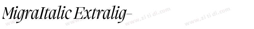 MigraItalic Extralig字体转换